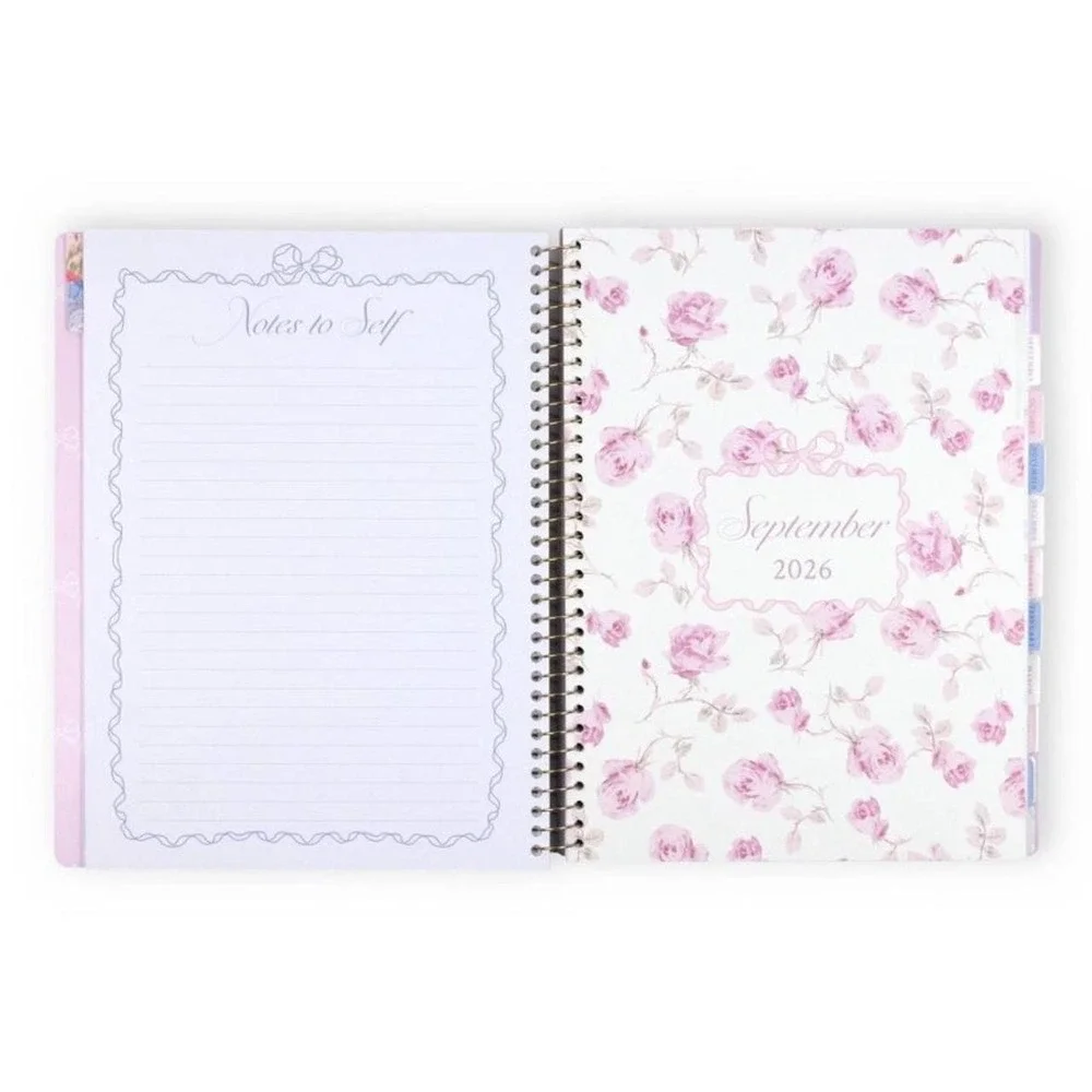 LoveShackFancy x yoobi large 8.5 x 11 in 2026-2027 planner with blue whisper